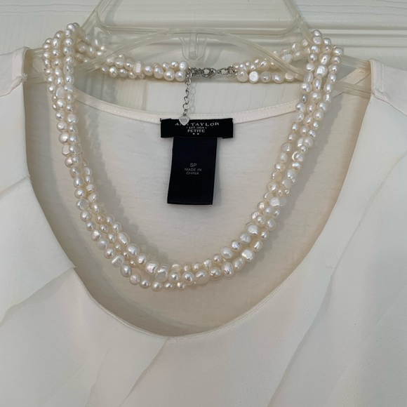 Braided freshwater pearl necklace - Picture 8 of 9